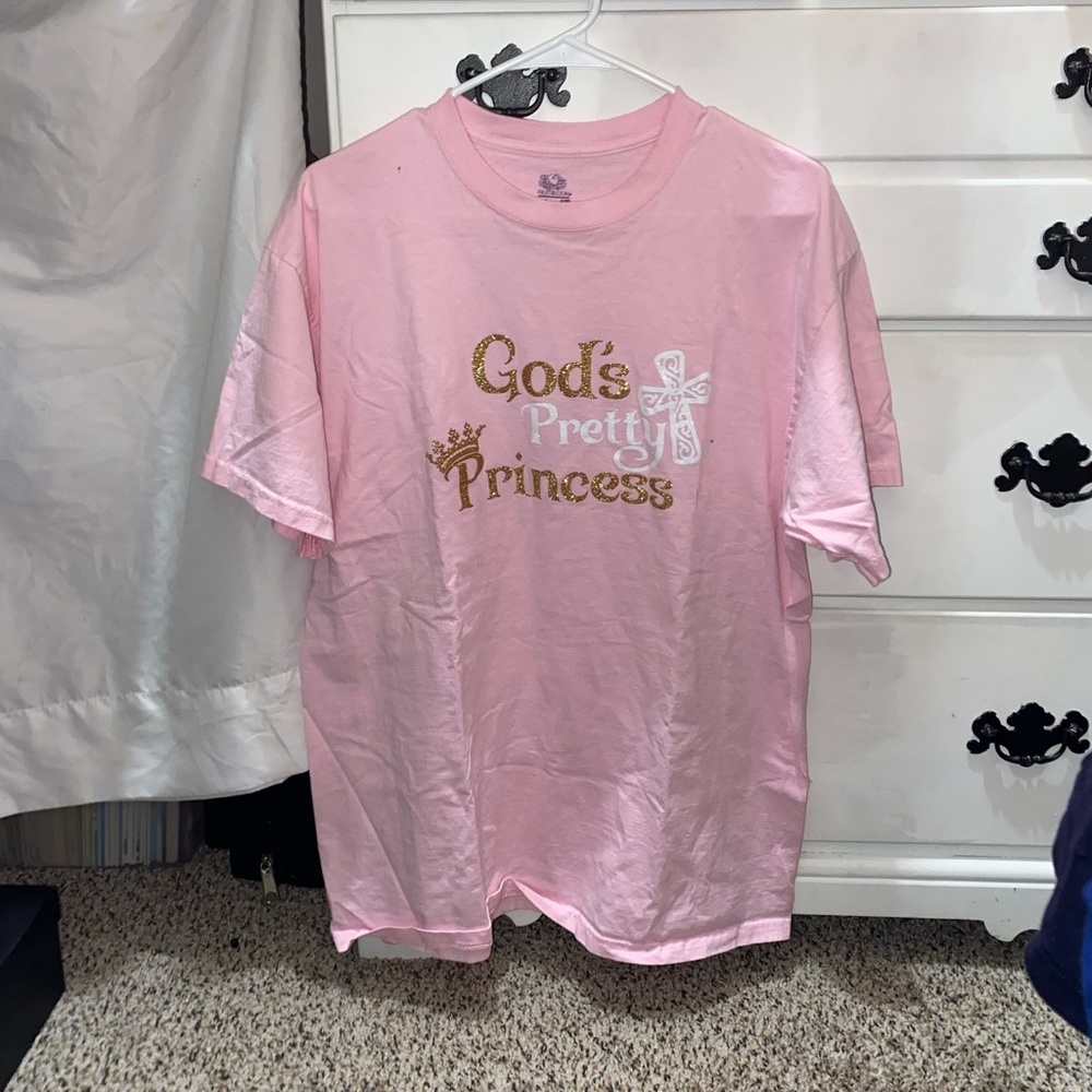 XL Pink Gods Pretty Princess Womens tee